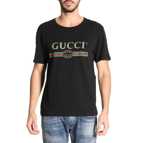 gucci distressed t shirt|gucci black t shirt.